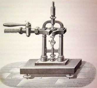 "Turbina que imprime el movimiento al espejo".