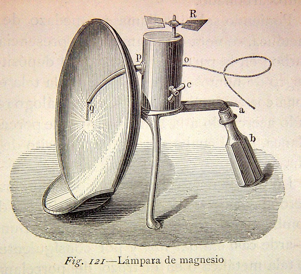 "Lámpara de magnesio".