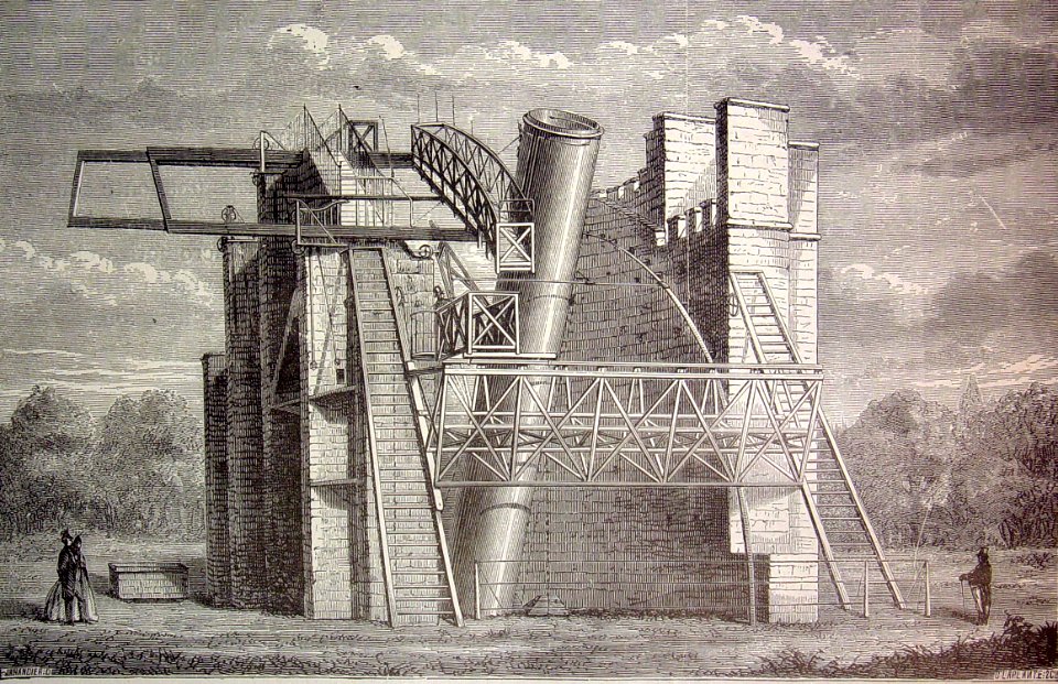 "Telescopio lord Rosse, en Parsontown (Irlanda)".