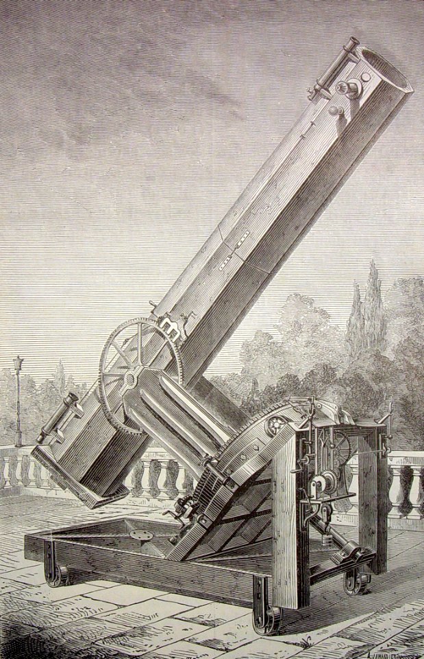 "Telescopio de espejo plateado del Observatorio de Marsell…