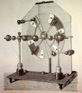 "Máquina de Toepler con placa poligona fija. Modelo de la …. Free illustration for personal and commercial use.