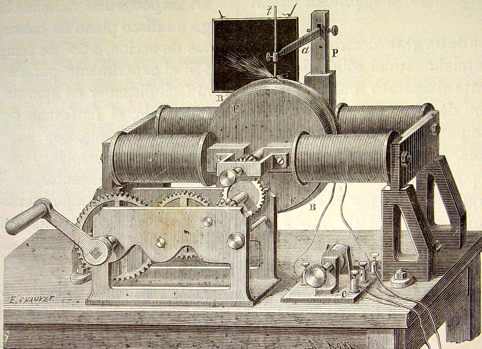 "Inducción peripolar. Aparato y experimento de Le Roux".