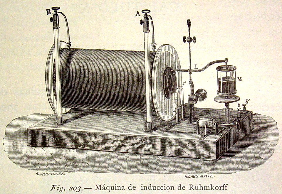 "Máquina de inducción de Ruhmkorff".