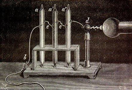 "Colores de la luz eléctrica en varios gases".