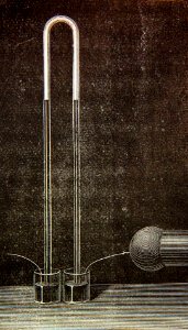 "Fulgor eléctrico en el vacío barométrico".
