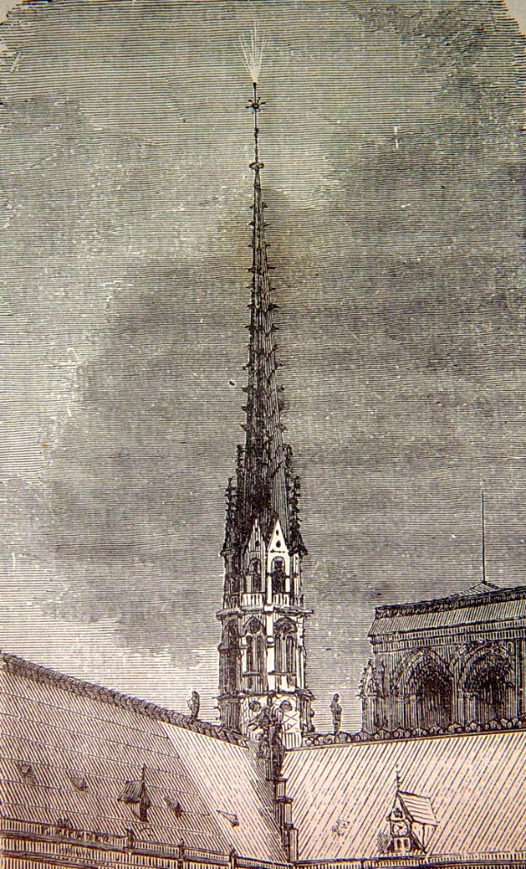 "Fuego de San Telmo en la punta de la flecha de una torre"…
