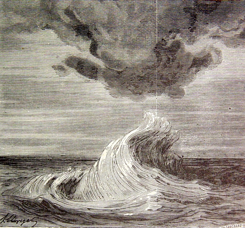 "Formación de una tromba marina".