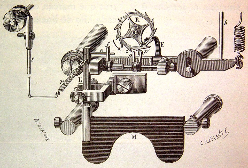 "Detalles del mecanismo del receptor Breguet".