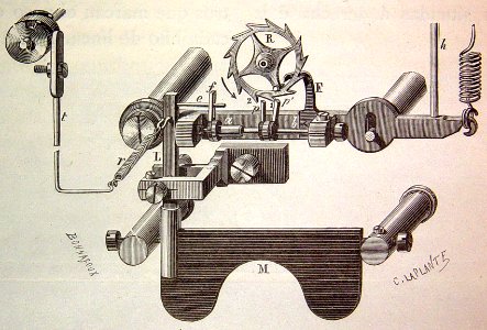 "Detalles del mecanismo del receptor Breguet".. Free illustration for personal and commercial use.