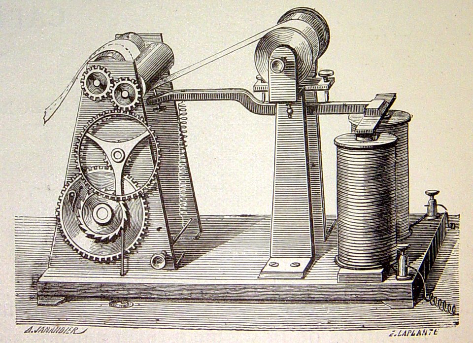 "Receptor del telégrafo Morse".