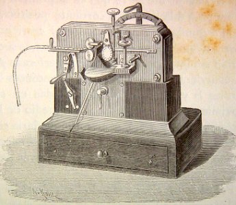 "Receptor del telégrafo automático de Wheatstone".. Free illustration for personal and commercial use.