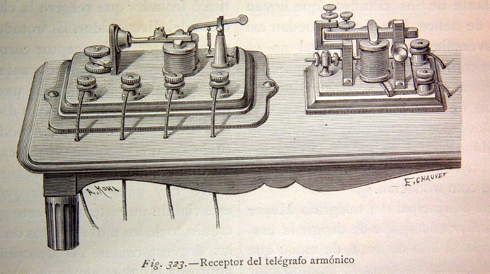 "Receptor del telégrafo armónico".. Free illustration for personal and commercial use.