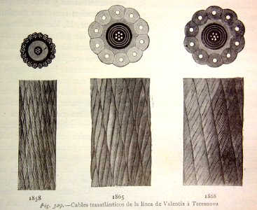 "Cables trasatlánticos de la linea Valentia a Terranova".