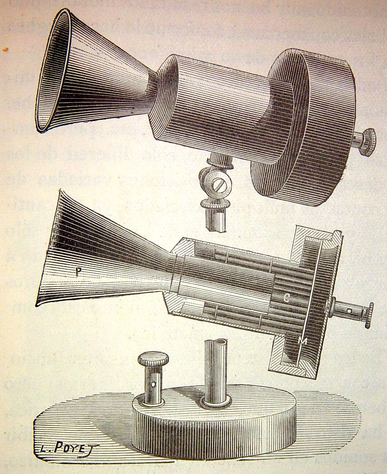 "Micrófono Bert y Arsonval (segundo sistema)".