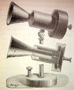 "Micrófono Bert y Arsonval (segundo sistema)".. Free illustration for personal and commercial use.
