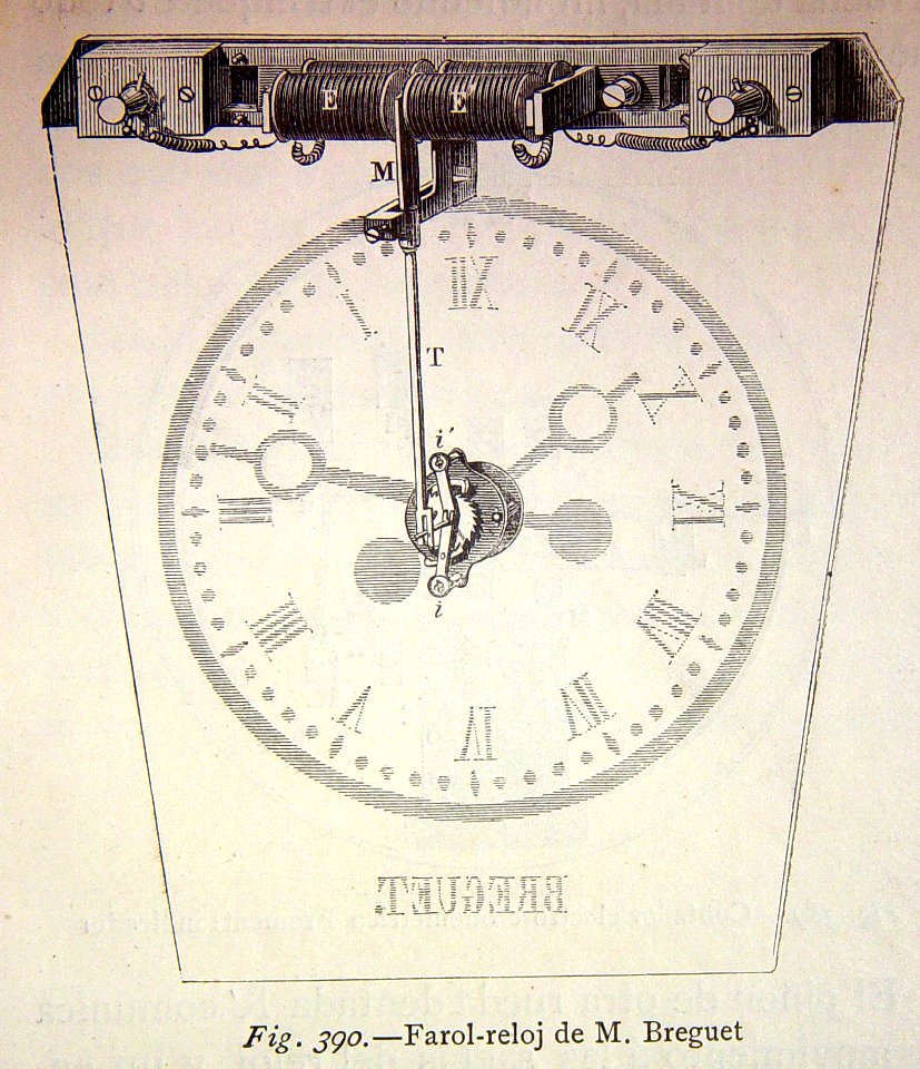 "Farol-reloj de M. Breguet".