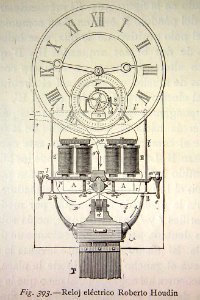 "Reloj eléctrico Roberto Houdin".