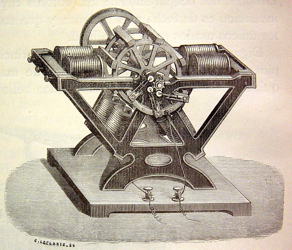 "Máquina electromotora de rotación continua, sistema Frome…