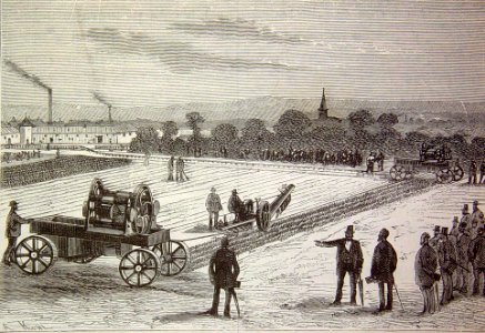 "Experimento de labranza por medio de la electricidad".