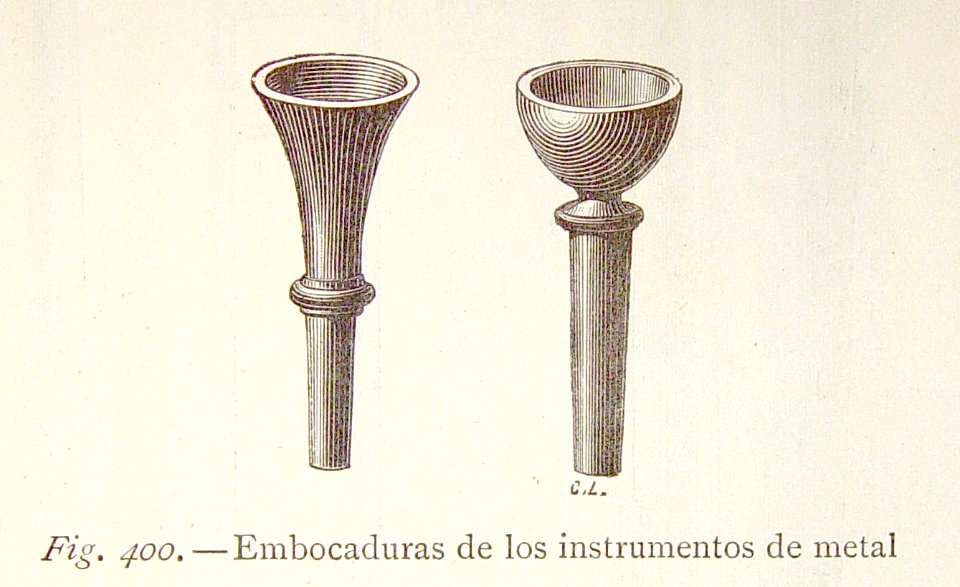 "Embocaduras de los instrumentos de metal".
