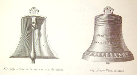 "Sección de una campana de Iglesia. Vista exterior".. Free illustration for personal and commercial use.