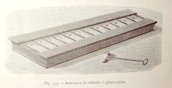 "Armónica de cristales o glass-cordes".. Free illustration for personal and commercial use.