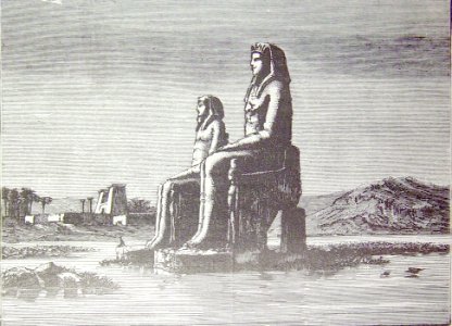 "Estatuas de Memnon".. Free illustration for personal and commercial use.