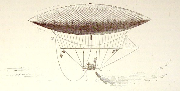 "Globo dirigible de M. Giffard".. Free illustration for personal and commercial use.