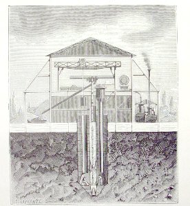 "Construcción de los machones del puente de Kehl valiéndos…. Free illustration for personal and commercial use.