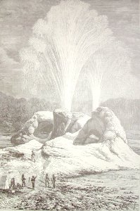 "La gruta. Géiseres del valle de Firehole (Estados-Unidos)…. Free illustration for personal and commercial use.