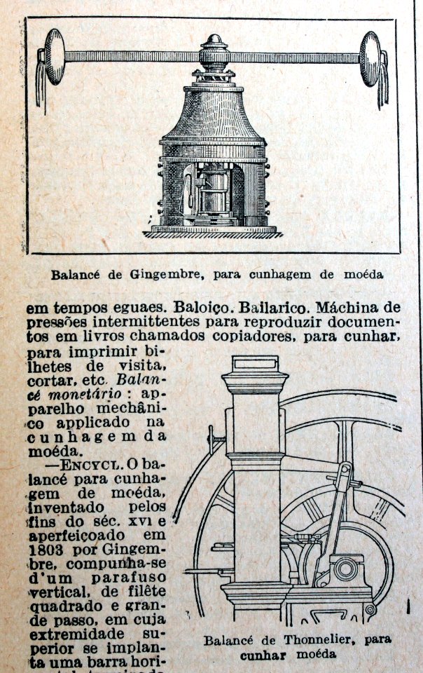 "Balancé de Gingembre, paa cunhagem de moéda". Free illustration for personal and commercial use.