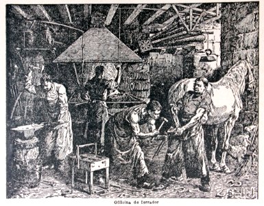 "Officina de ferrador".