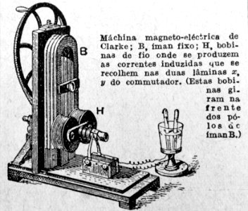 "Machina magneto-eléctrica de Clarke".. Free illustration for personal and commercial use.