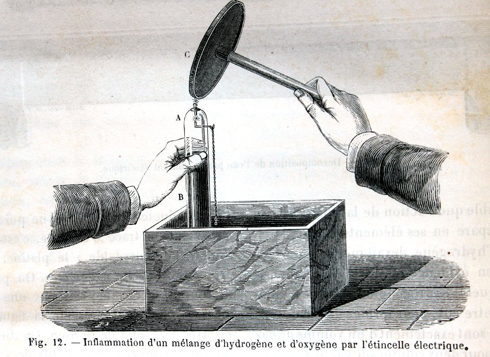 "Inflammation d'un mélange d'hydrogène et d'oxygène par l'…