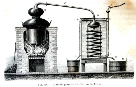 "Alambic pour la distillation de l'eau"
