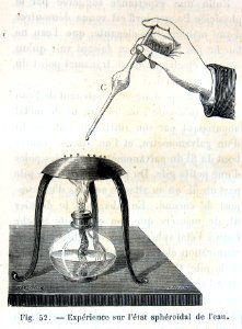 "Expérience sur l'état sphéroidal de l'eau". Free illustration for personal and commercial use.