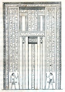 "Porte du tombeau de Peh-en-ka, à Sakkarah, recouverte d'h…. Free illustration for personal and commercial use.