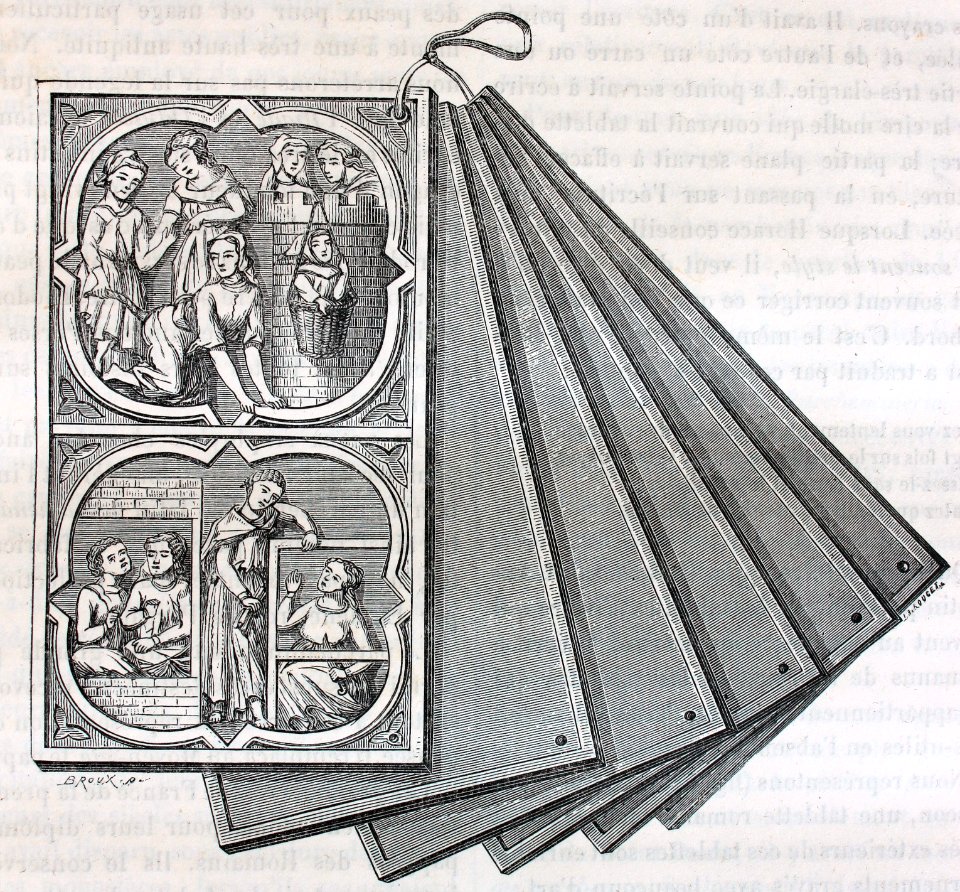 "Tablettes à écrire en usage chez les Romains, d'après l'o…