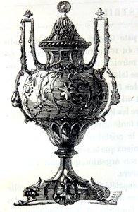 "Vase en cristal, de l'usine de Saint-Louis".