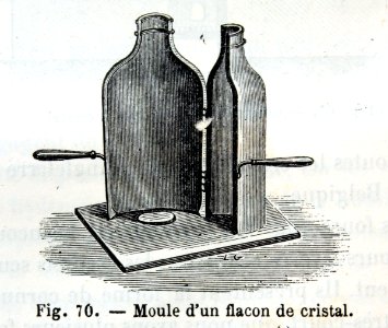 "Moule d'un flacon de cristal".. Free illustration for personal and commercial use.
