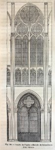 "Travée de l'eglise abbatiale de Saint-Denis avec vitraux"…. Free illustration for personal and commercial use.