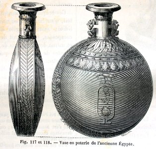 "Vase en poterie de l'ancienne Égypte". Free illustration for personal and commercial use.