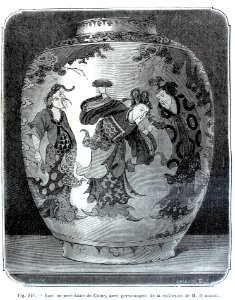 "Vase en porcelaine de Chine, avec personnages de la colec…. Free illustration for personal and commercial use.