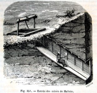 "Entrée des mines de Hallein".. Free illustration for personal and commercial use.