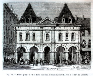 "Ancien grenier à set de Paris (rue Saint Germain-l'Auxerr…. Free illustration for personal and commercial use.