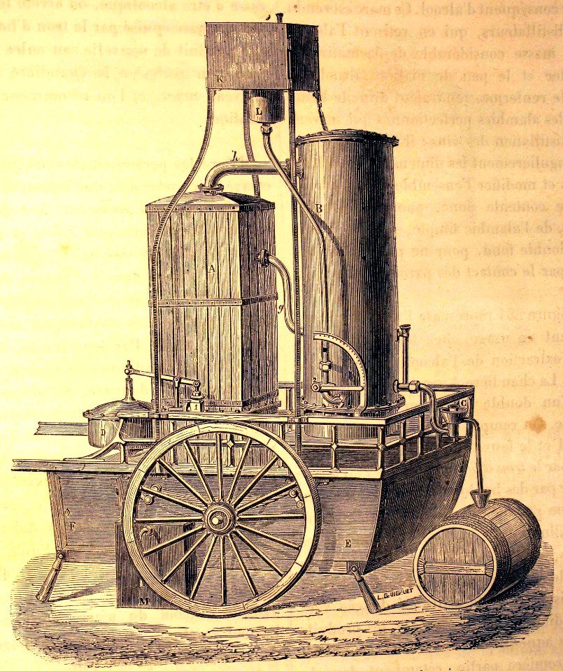 "Appareil locomobile pur la distillation ese vins".. Free illustration for personal and commercial use.