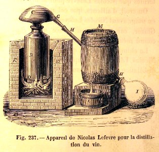 "Appareil de Nicolas Lefevre pour la distillation du vin".…. Free illustration for personal and commercial use.