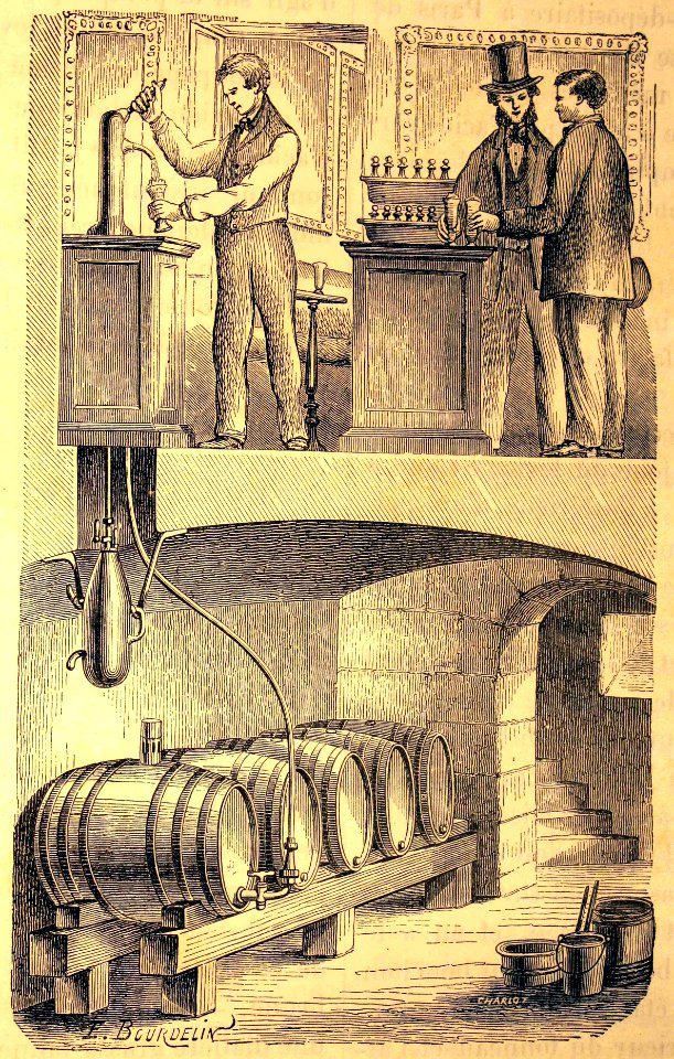 "Installation d'une pompe à bière..."