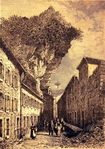 "La rue des caves, à Roquefort".