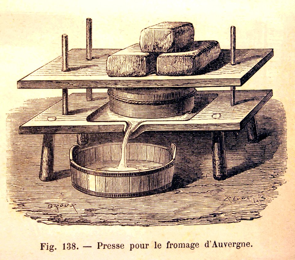 "Presse pour le fromage d'Auvergne".